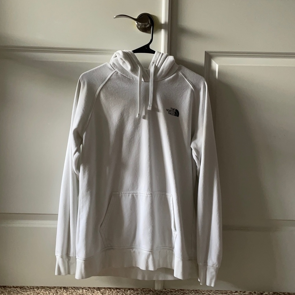 White north face hoodie